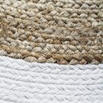 Tapis DECO Jute diam 90 cm - Bord  Blanc
