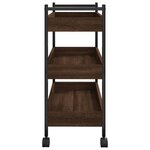 vidaXL Chariot de cuisine chêne marron 50x30x70 cm bois d'ingénierie