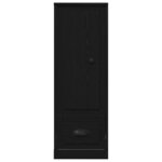 vidaXL Buffet Noir Chêne avec tiroir Chêne noir 36 x 35.5 x 103.5 cm