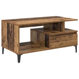 vidaXL Table basse Bois Ancien 90 x 49 x 45 cm Bois d'ingénierie