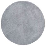 vidaXL Tapis shaggy à poils longs NAVARRA gris argenté 120x120 cm