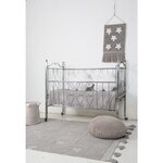 Tapis coton motif star - gris - 120 x 175