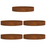 vidaXL Jardinières en acier corten Acier corten Grand Durable