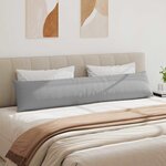 vidaXL Coussins de canapé 2 Pièces Gris 200 x 40 cm tissu