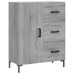 vidaXL Buffet sonoma gris 69 5x34x90 cm bois d'ingénierie