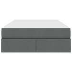 vidaXL Lit avec rangement et matelas Gris foncé 120 x 200 cm Polyester