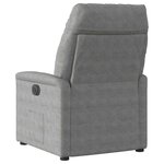 vidaXL Fauteuil inclinable de massage gris foncé tissu microfibre