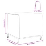 vidaXL Housse pour mobilier d'extérieur 82 x 82 x 65 cm