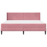 vidaXL Cadre de lit avec matelas Rose 180 x 200 cm Velours