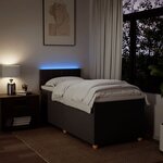 vidaXL Sommier à lattes de lit avec matelas Marron foncé 90x200 cm
