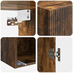 vidaXL Armoire Murale 33 x 34 5 x 90 cm Bois d'ingénierie Chêne fumé