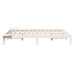 vidaXL Cadre de lit avec tables de chevet Blanc Blanc
