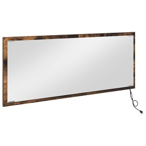 vidaXL Miroir Chêne fumé 90 x 8 5 x 37 cm Bois d'ingénierie