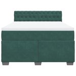 vidaXL Sommier à lattes de lit et matelas Vert foncé 140x200cm Velours