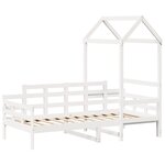 vidaXL Lit de jour avec toit sans matelas blanc 80x200 cm bois massif
