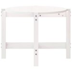 vidaXL Table basse Blanc 118x63x45 cm Bois massif de pin