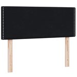 vidaXL Sommier à lattes de lit avec matelas noir 120x210 cm velours