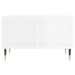 vidaXL Table basse Blanc brillant 60x50x36 5 cm Bois d'ingénierie