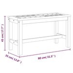 vidaXL Banc de jardin 80 cm bois massif d'acacia