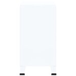 vidaXL Coffre de rangement industriel Blanc 75x40x80 cm Acier