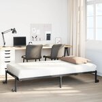 vidaXL Cadre de lit sans matelas pliable noir 75x190 cm acier
