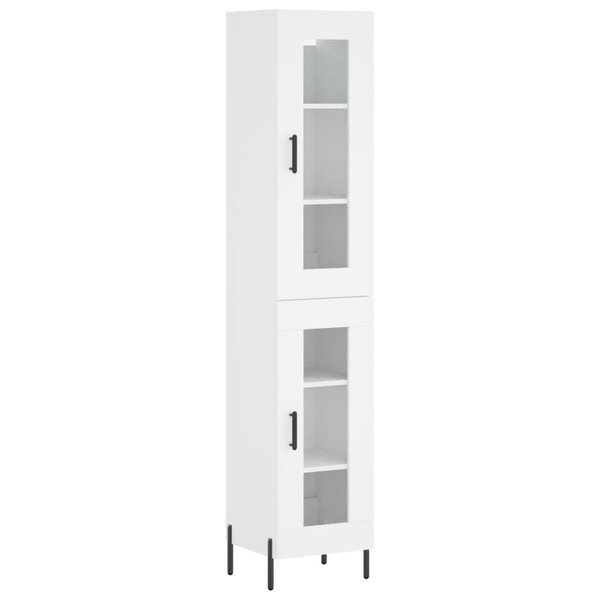 vidaXL Buffet haut Blanc 34 5x34x180 cm Bois d'ingénierie
