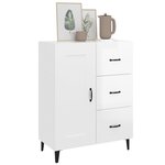 vidaXL Buffet Blanc brillant 69 5x34x90 cm Bois d'ingénierie