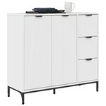 vidaXL Buffet Blanc brillant 89 5 x 33 x 82 cm Bois d'ingénierie