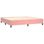 vidaXL Sommier à lattes de lit matelas et LED Rose 200x200 cm Velours