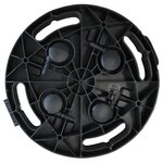 vidaXL Chariots à plantes avec roues 3 Pièces Diamètre 30 cm Noir 170 kg