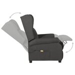 vidaXL Fauteuil de massage Gris foncé Tissu