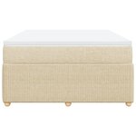 vidaXL Sommier à lattes de lit avec matelas Crème 140x190 cm Tissu