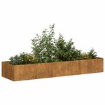 vidaXL Jardinière rouillé 280x80x40 cm acier inoxydable