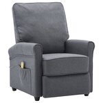 vidaXL Fauteuil électrique de massage Gris foncé Tissu