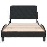 vidaXL Cadre de lit sans matelas noir 100x200 cm velours