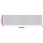 vidaXL Tapis rectangulaire gris 80x300 cm bambou