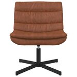 vidaXL Chaise pivotante Marron 63 x 75 x 76 cm PU brillant