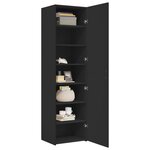 vidaXL Buffet haut noir 50x42 5x185 cm bois d'ingénierie