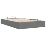 vidaXL Cadre de lit ottoman sans matelas gris foncé 120x190 cm tissu