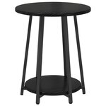Table d'appoint vidaXL 2 pièces Bois Noir et Métal