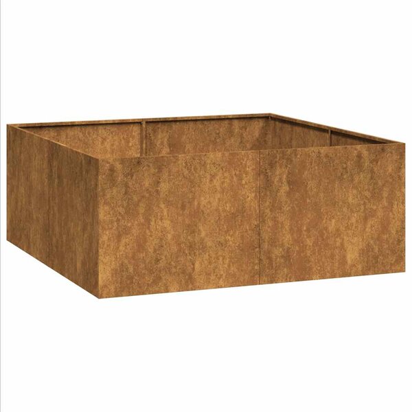 vidaXL Jardinière rouillé 100x100x40 cm acier inoxydable