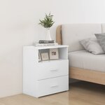 vidaXL Table de chevet Blanc 50x32x60 cm