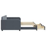 vidaXL Lit de jour avec gigogne et tiroirs sans matelas 90x190 cm