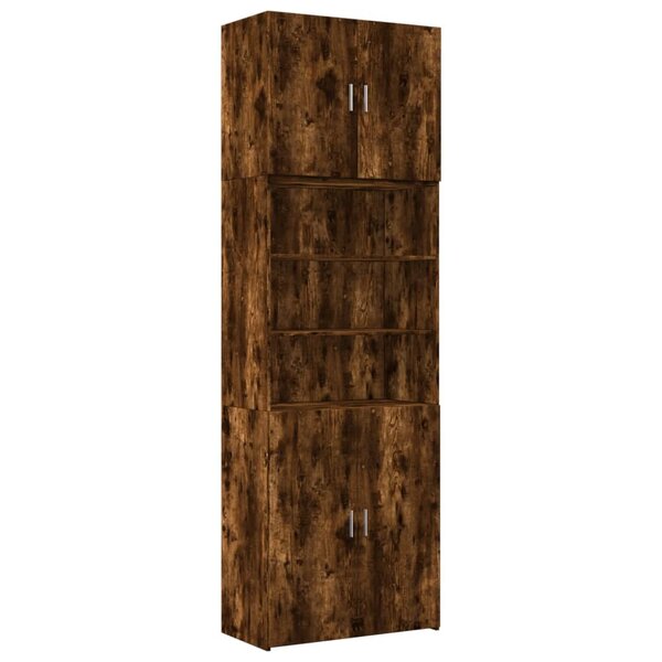 vidaXL Buffet haut chêne fumé 80x42 5x249 cm bois d'ingénierie