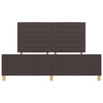 vidaXL Cadre de lit avec tête de lit Marron foncé 180 x 200 cm tissu