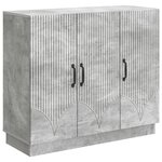 vidaXL Buffet Gris béton 89 x 34 5 x 77 cm Bois d'ingénierie