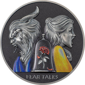Pièce de monnaie en Argent 10 Dollars g 62.2 (2 oz) Millésime 2022 Fear Tales BEAUTY AND THE BEAST