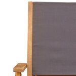 vidaXL Ensemble à manger de jardin 5 Pièces anthracite tissu bois massif