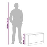 vidaXL Banc à chaussures Gris béton 80x24x45 cm Bois d'ingénierie