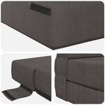 vidaXL Canapé-lit pliable Gris foncé 70 x 72 x 60 cm Tissu